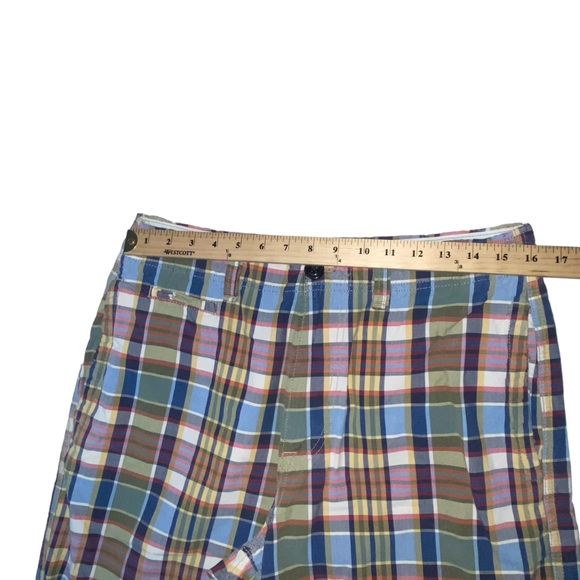 American Eagle Outfitters Plaid Blue Yellow Shorts - Men’s 32 - Picture 2 of 11